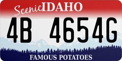 ID license plate 4B4654G