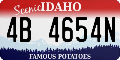 ID license plate 4B4654N