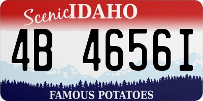 ID license plate 4B4656I