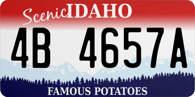 ID license plate 4B4657A