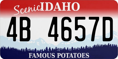 ID license plate 4B4657D