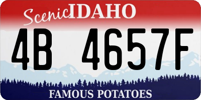 ID license plate 4B4657F