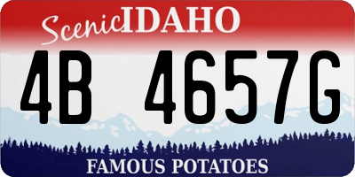 ID license plate 4B4657G