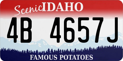 ID license plate 4B4657J