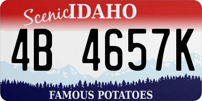 ID license plate 4B4657K