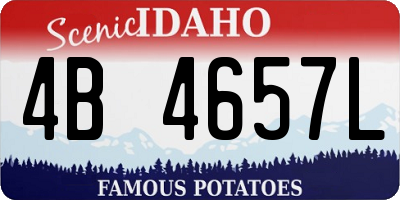 ID license plate 4B4657L