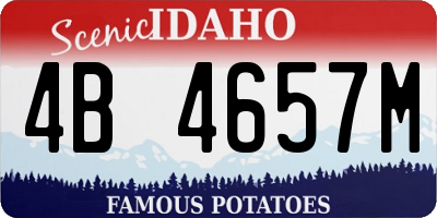 ID license plate 4B4657M