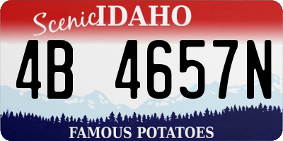 ID license plate 4B4657N