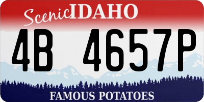ID license plate 4B4657P
