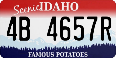 ID license plate 4B4657R