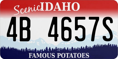 ID license plate 4B4657S