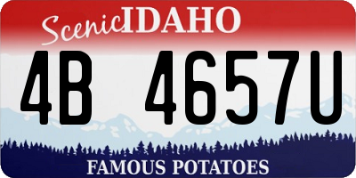 ID license plate 4B4657U