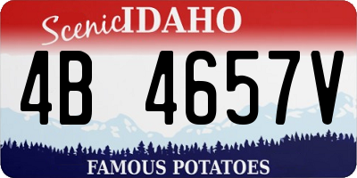 ID license plate 4B4657V