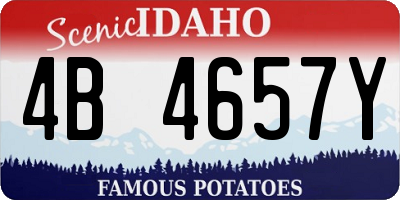 ID license plate 4B4657Y