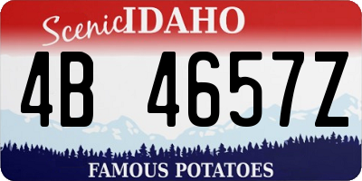 ID license plate 4B4657Z