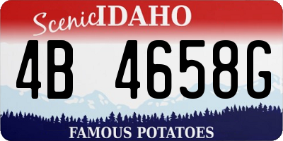 ID license plate 4B4658G
