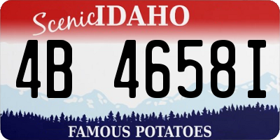 ID license plate 4B4658I