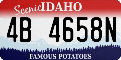 ID license plate 4B4658N