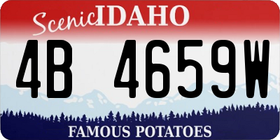 ID license plate 4B4659W