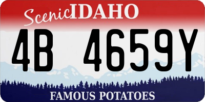 ID license plate 4B4659Y