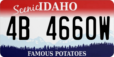 ID license plate 4B4660W