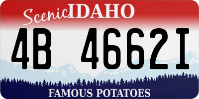 ID license plate 4B4662I