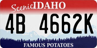 ID license plate 4B4662K