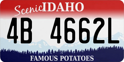 ID license plate 4B4662L