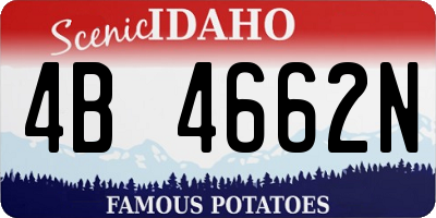 ID license plate 4B4662N