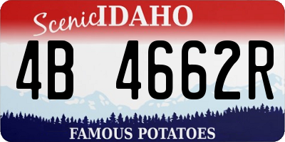 ID license plate 4B4662R