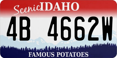 ID license plate 4B4662W