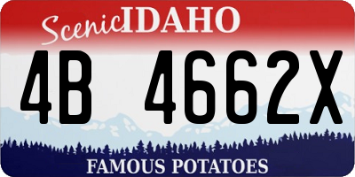 ID license plate 4B4662X