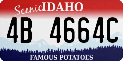 ID license plate 4B4664C