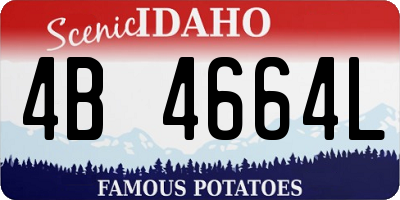 ID license plate 4B4664L