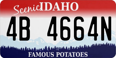 ID license plate 4B4664N