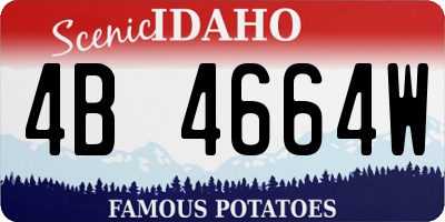 ID license plate 4B4664W
