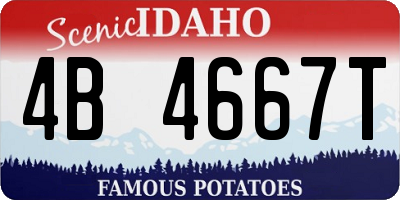 ID license plate 4B4667T