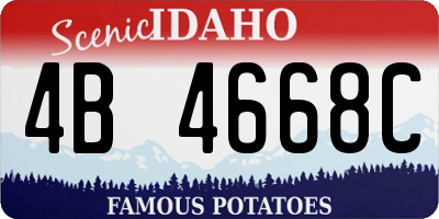 ID license plate 4B4668C