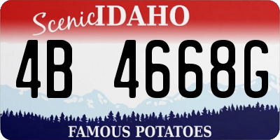 ID license plate 4B4668G