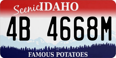 ID license plate 4B4668M