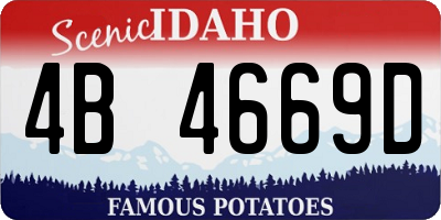 ID license plate 4B4669D