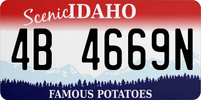 ID license plate 4B4669N