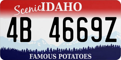 ID license plate 4B4669Z