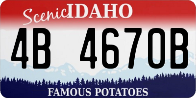 ID license plate 4B4670B