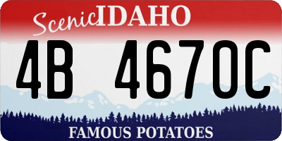 ID license plate 4B4670C