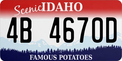 ID license plate 4B4670D