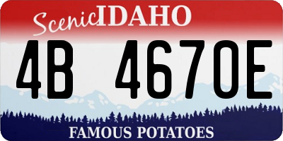 ID license plate 4B4670E