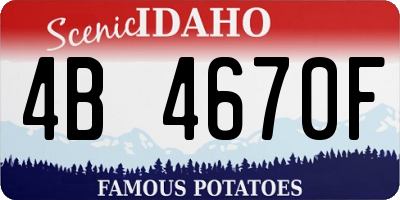 ID license plate 4B4670F
