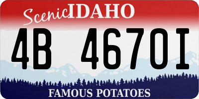 ID license plate 4B4670I