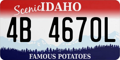 ID license plate 4B4670L